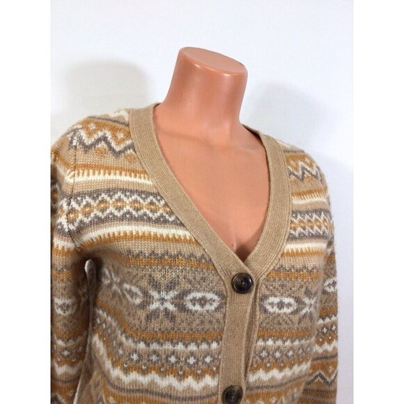 Jessica Simpson Cardigan Sweater Fair Isle Womens Medium - Picture 2 of 7